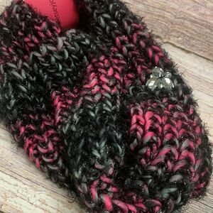 Betsey Johnson Cowl Scarf in Neon Pink • NWT!